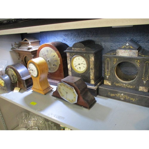 186 - The component parts of clocks and cases to include mainly early 20th century examples, three Chinois... 