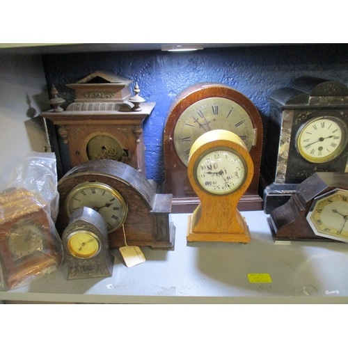 186 - The component parts of clocks and cases to include mainly early 20th century examples, three Chinois... 