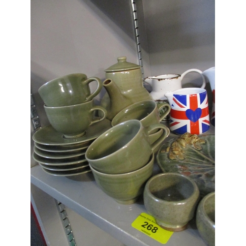 268 - Ceramics to include a John Maltby Madrigal stoneware pot and cover, Harry and May Davis Crown studio... 