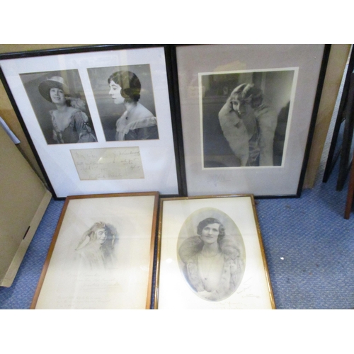 295 - Society photographs, one by Dorothy Wilding depicting actress Renee Kelly. Another by Bertram Park d... 