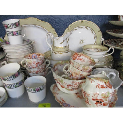 70 - A selection of Victorian and later tea and dessert part services to include The Paragon China part t... 