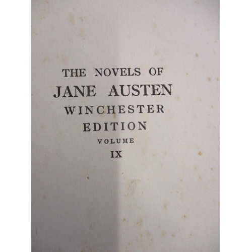 71 - Jane Austin - The Novels of The Winchester Edition, 10 volumes, John Grant, Edinburgh 1905, original... 