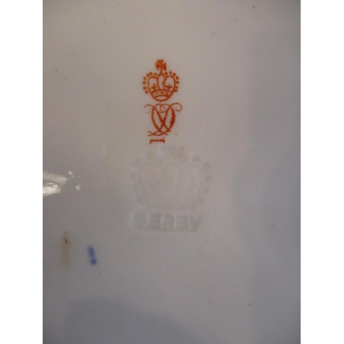 72 - A group of 19th century and lager Derby and Royal Crown Derby plates and a dish, various marks (9), ... 