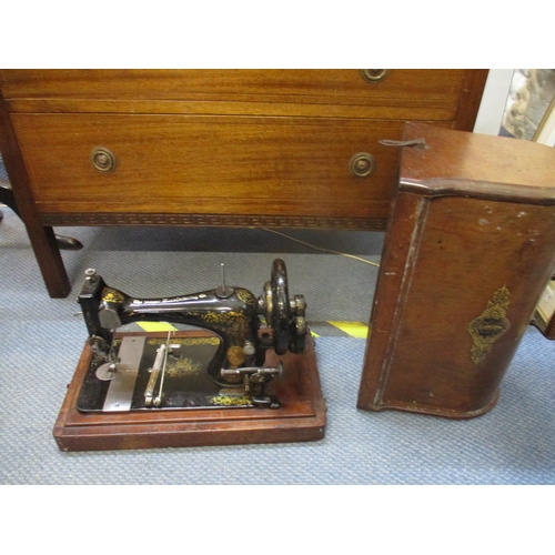 77 - A mixed lot of small furniture to include an Edwardian mahogany three drawer chest with inlaid decor... 