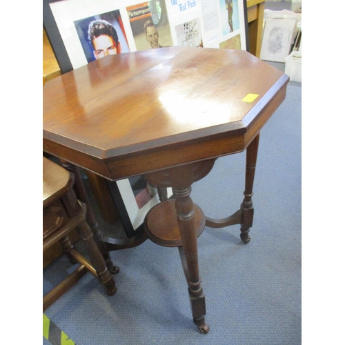 93 - A mid 20th century nesting set of three oak tables, 48cm h x 59cm w and a modern mahogany single dra... 