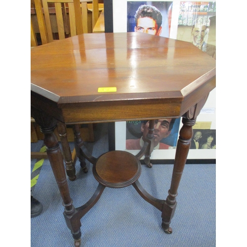 93 - A mid 20th century nesting set of three oak tables, 48cm h x 59cm w and a modern mahogany single dra... 