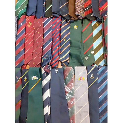 63 - A quantity of 20th Century gents ties, mainly cricket club related to include a 1992 Cornhill Insura... 