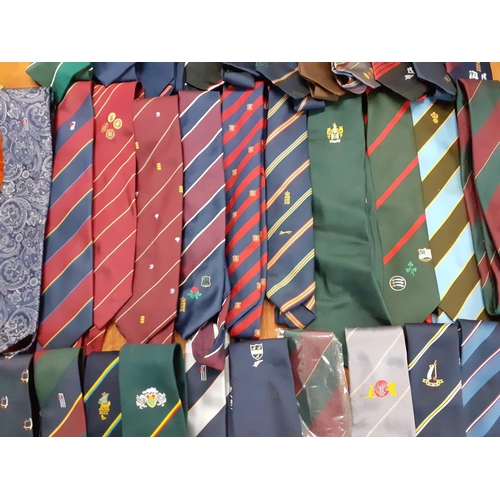 63 - A quantity of 20th Century gents ties, mainly cricket club related to include a 1992 Cornhill Insura... 