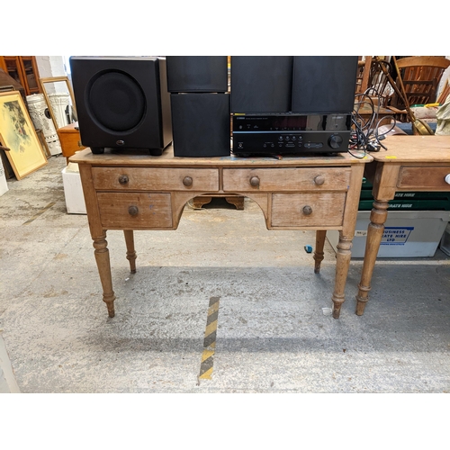 101 - Two Victorian pine desks, together with a two tier trolley
Location: G