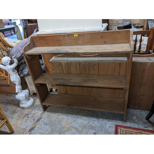 109 - Two pine bookcases to include a Victorian wall hanging bookcase
Location: G