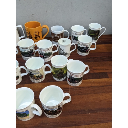 216 - A collection of GWR mugs, some limited edition
Location: RAB