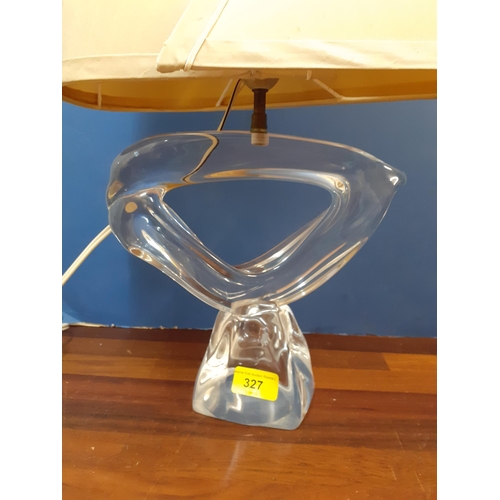 327 - A 1960's Val Saint Lambert clear glass table lamp with original shade
Location: BWR