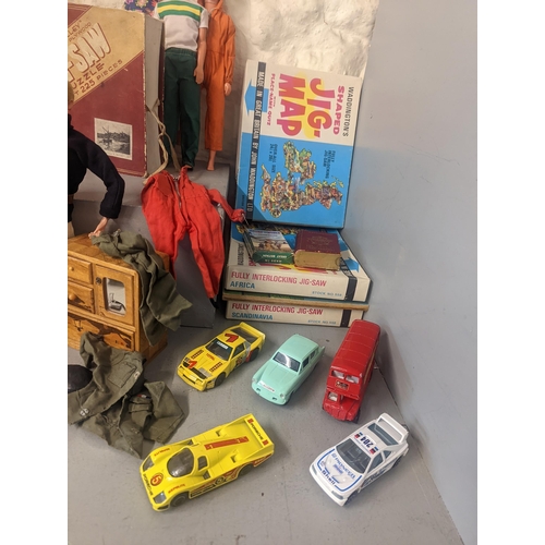 376 - Toys to include a 1960's Action Man doll, diecast and other vehicles
Location: LWB