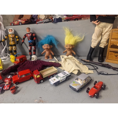 376 - Toys to include a 1960's Action Man doll, diecast and other vehicles
Location: LWB