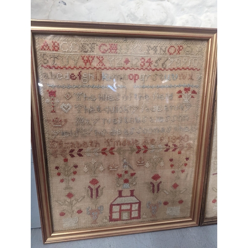 377 - Two 19th century samplers each framed and glazed
Location: LWF