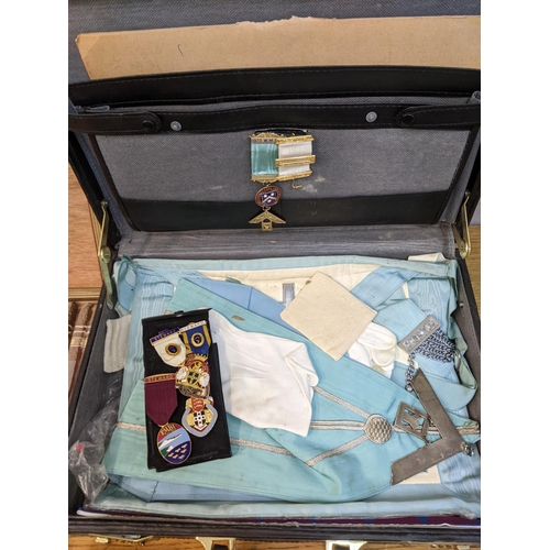 48 - A mixed lot to include Masonic regalia, cigars, walking sticks and other items
Location: BR/LWF