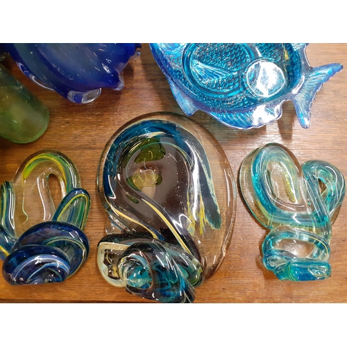 393 - Late 20th century Art Glass to include Mdina, and Dartington together with a late Victorian vase
Loc... 