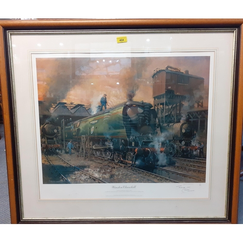 404 - Terence Cuneo - Winston Churchill, a limited edition print, signed to the lower right margin, 66cm x... 