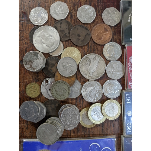 441 - Mixed coins to include an American silver dollar, Beatrix Potter 50p's and others
Location: P