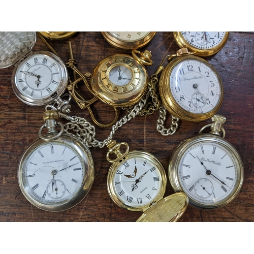 442 - Mixed pocket watches to include a gold plated half hunter keyless want watch and others
Location: CA... 