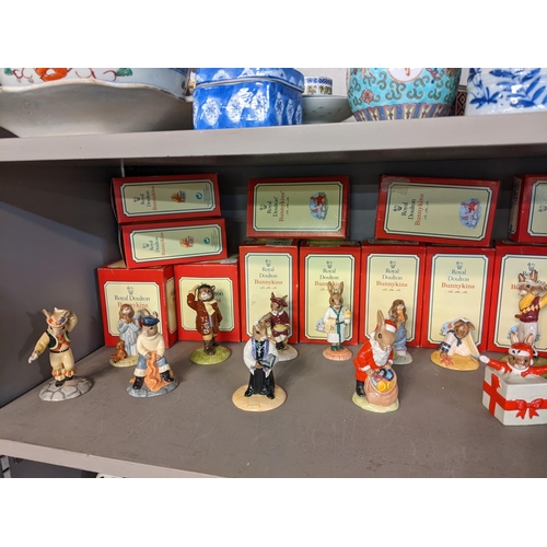 10 - A collection of Seventeen boxed Royal Doulton Bunnykins figures to include Father Bunny, School Mast... 