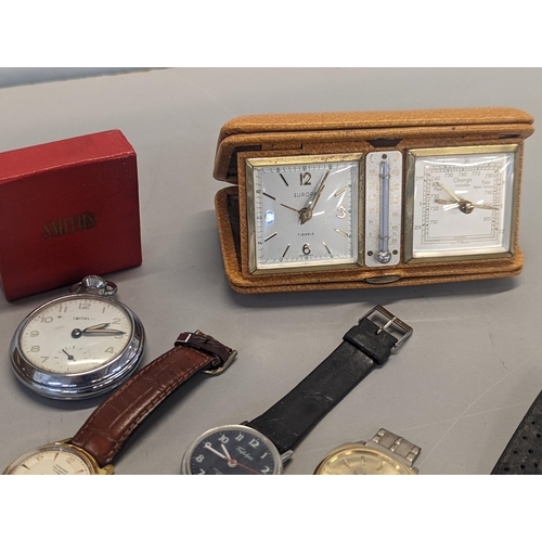 129 - A mixed group of wristwatches to include a Hudson Seawatch, Junghans Trilastic, Nevada Discus and ot... 