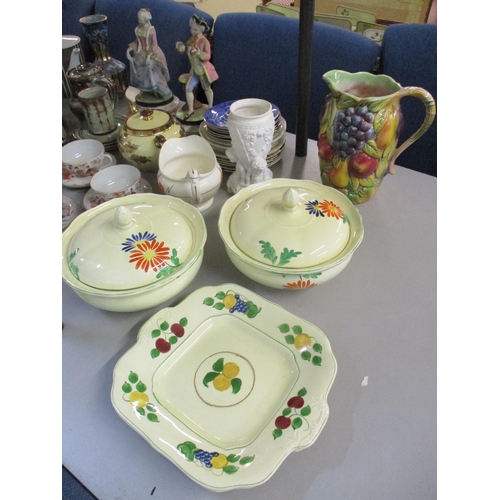 312 - A quantity of ceramics to include a German Arzberg coffee set, pair of French coloured bisque figuri... 