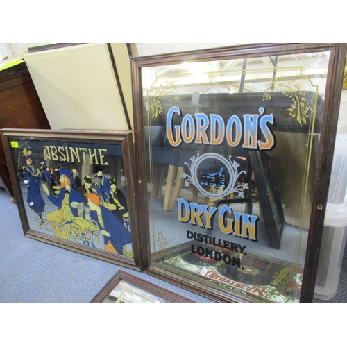 314 - A group of four pub mirrors to include Gordon's Dry Gin, Absinthe Berthelot, Ford Motor Company, and... 