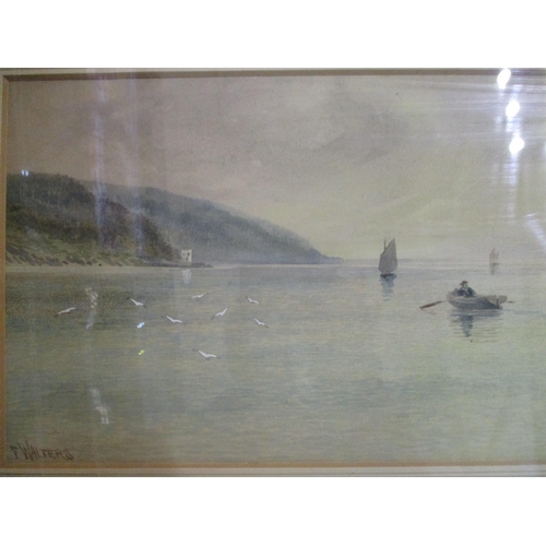 426 - F Walters (British late 19th century) - Mouth of the Dart/Totnes R Dart - two Victorian river landsc... 