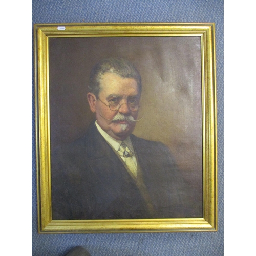 429 - G F Harris (British late 19th /early 20th century) - an Edwardian portrait of a gentleman wearing sp... 