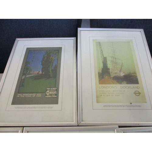 431 - A set of eight framed and glazed prints of the London Transport Historic Poster Collection, circa 19... 