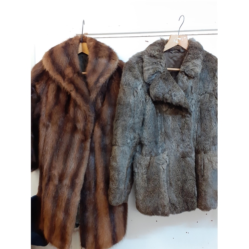 65 - A vintage grey chinchilla fur jacket 36