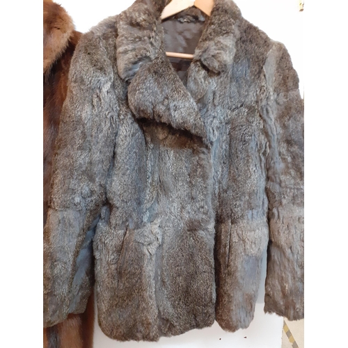 65 - A vintage grey chinchilla fur jacket 36