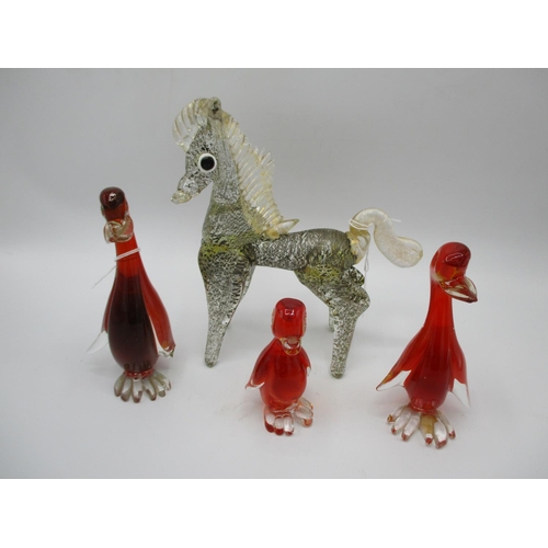 442 - Ercol Barovier (1880-1974) for Barovier and Toso, Murano glass, Barbarico model of a horse, circa 19... 