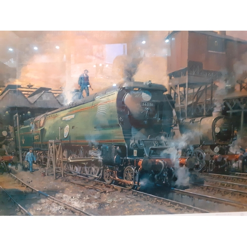 407 - Terence Cuneo - Winston Churchill, a limited edition print, signed to the lower right margin, 66cm x... 