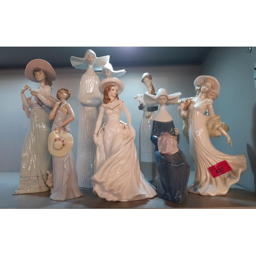 437 - Seven late 20th century figures to include Lladro, Nao and Royal Worcester
Location: 4:1