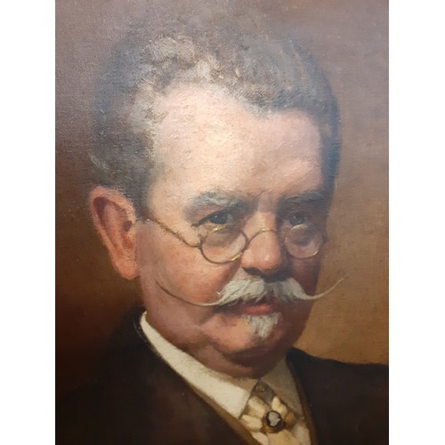 421 - G F Harris (British late 19th /early 20th century) - an Edwardian portrait of a gentleman wearing sp... 