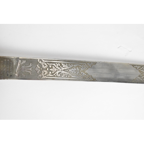 149 - An Edwardian General Officers pattern 1831 sword, having a curved blade inscribed ERVII, crowned and... 