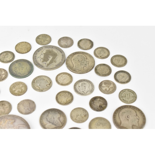 108 - British Coinage - mix Victorian and later British coins to include a 1893 crown, Victorian and later... 