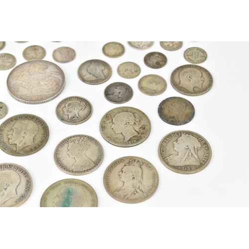 108 - British Coinage - mix Victorian and later British coins to include a 1893 crown, Victorian and later... 