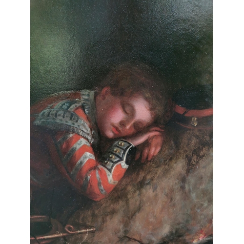 200 - Thomas Brooks (1818-1892) British
'The Young Soldier's Dream of Home', signed lower left and dated 1... 