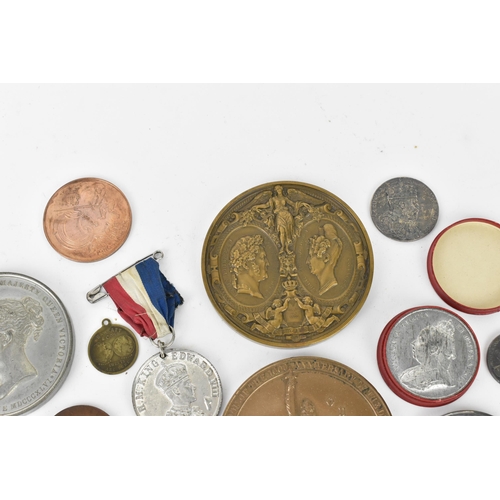 115 - A collection of Royal related commemorative medals to include a large bronze 1897 Victorian Diamond ... 