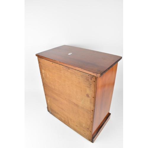 119 - A walnut collectors chest having six drawers, 42cm x 37cm