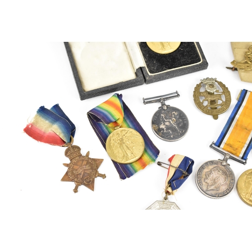 138 - British mixed medals to include WW1 cased Victory medal awarded to 10230 Pte CA Helsey D. of. CORN. ... 