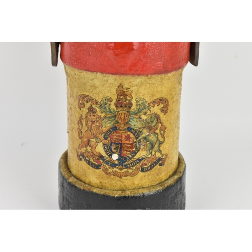 155 - A First World War era Royal Navy Powder Monkey, leather clad bucket, bearing the crest of the United... 