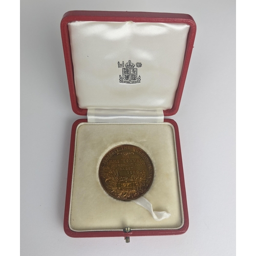 160A - Queen Elizabeth II (1952-2022) a 9ct gold HMS 'Conway' merchant navy cadet school medal, awarded to ... 