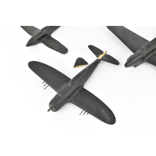 161 - A group of WWII Royal Air Force and Luftwaffe Bakelite recognition models A/F, comprising of an RAF ... 