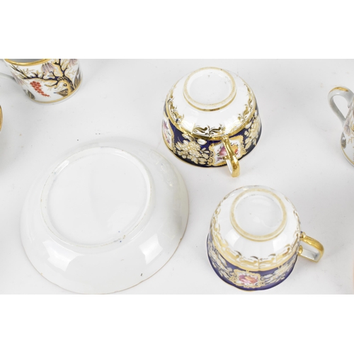 167 - A collection of early 19th century British porcelain tea ware, to include a set of 6 Newhall tea bow... 