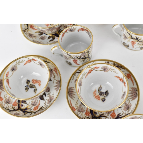 167 - A collection of early 19th century British porcelain tea ware, to include a set of 6 Newhall tea bow... 