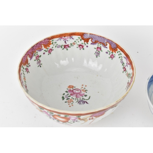 79 - Two Chinese porcelain bowls, to include an 18th century export bowl with painted floral sprays and b... 